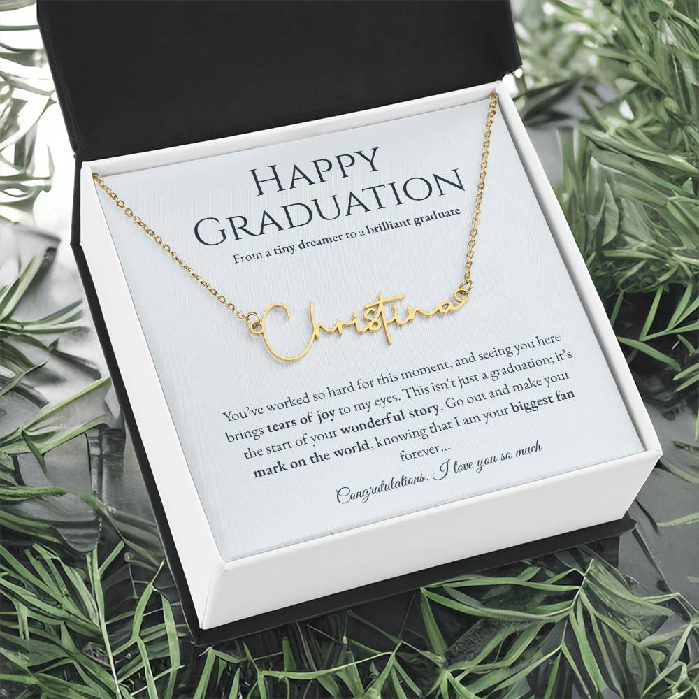 Personalized Graduation Gift -Signature Name Necklace