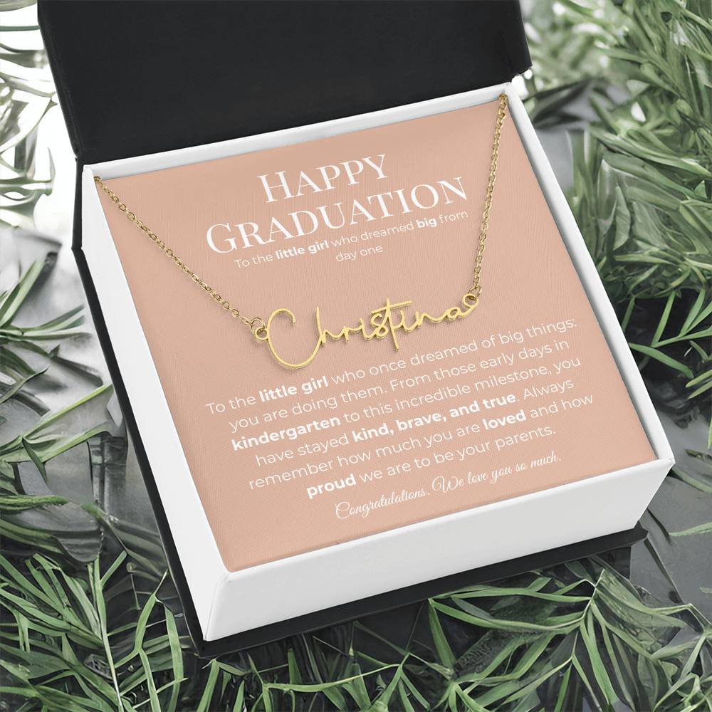 Personalized Graduation Gift -Signature Name Necklace