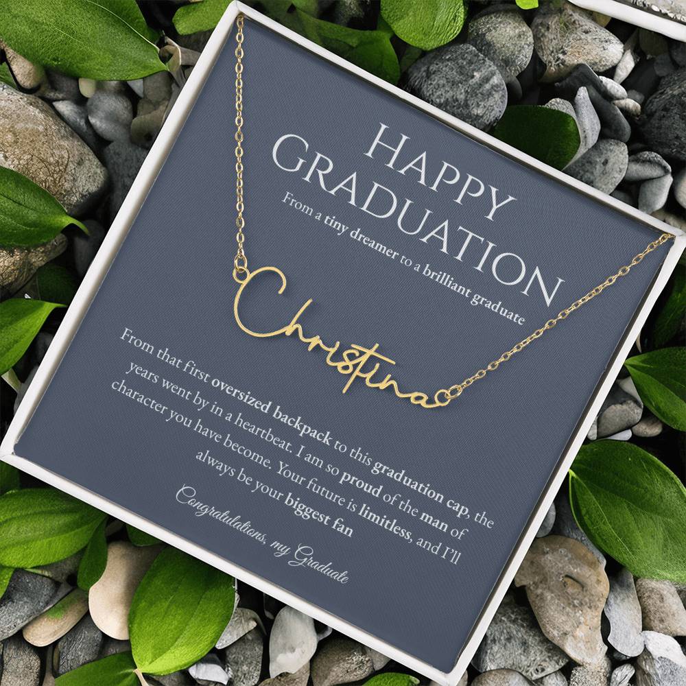 Personalized Graduation Gift -Signature Name Necklace