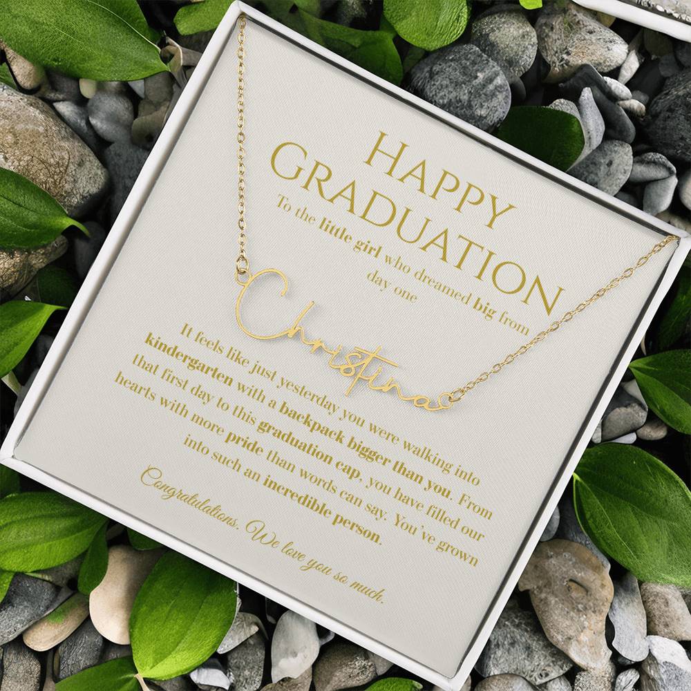 Personalized Graduation Gift -Signature Name Necklace
