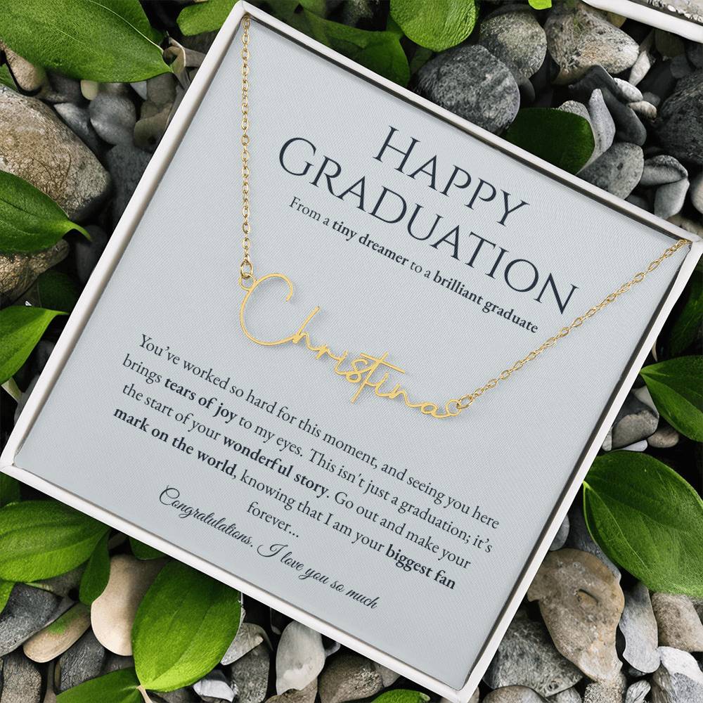 Personalized Graduation Gift -Signature Name Necklace