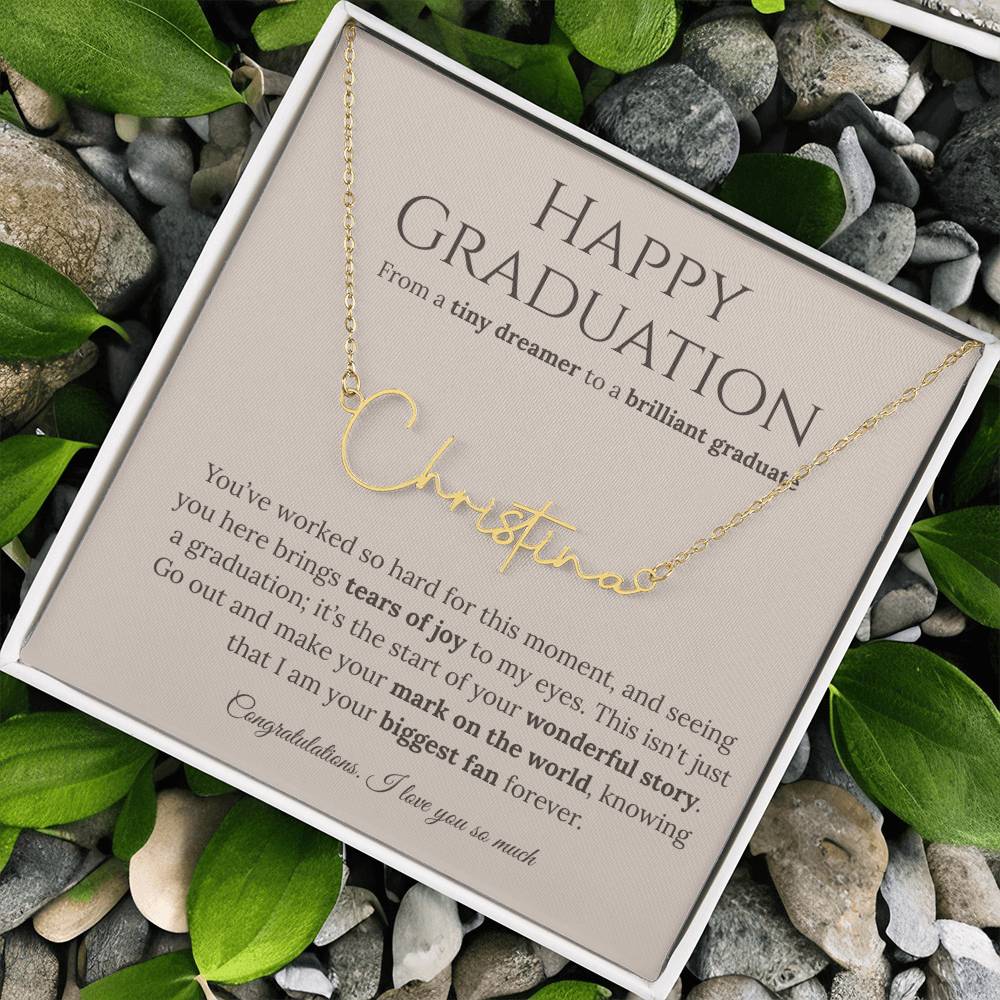 Personalized Graduation Gift -Signature Name Necklace