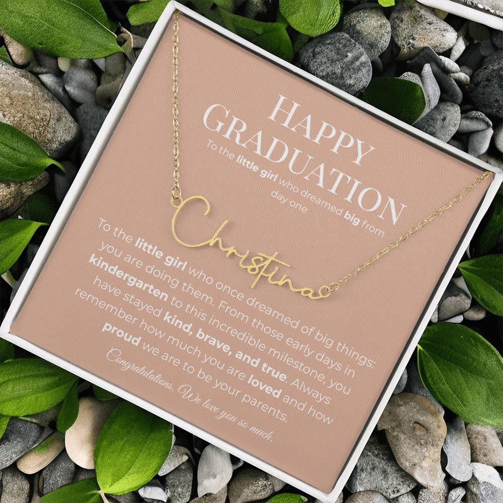 Personalized Graduation Gift -Signature Name Necklace
