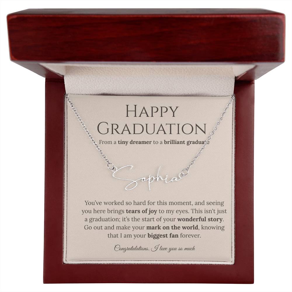 Personalized Graduation Gift -Signature Name Necklace