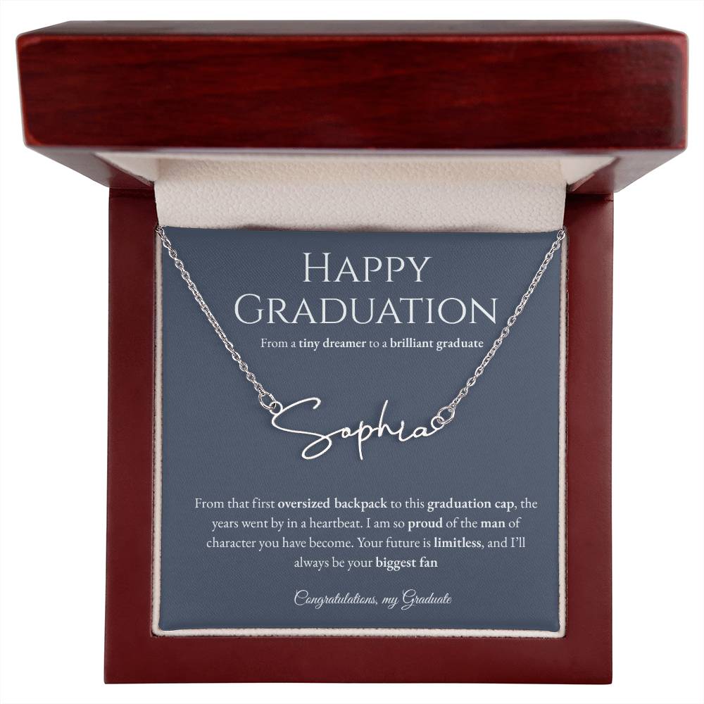 Personalized Graduation Gift -Signature Name Necklace