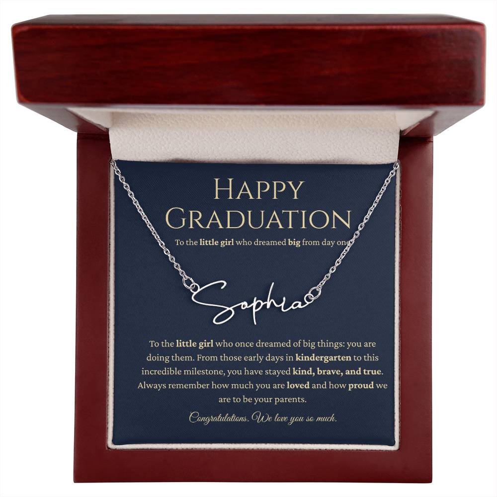 Personalized Graduation Gift -Signature Name Necklace