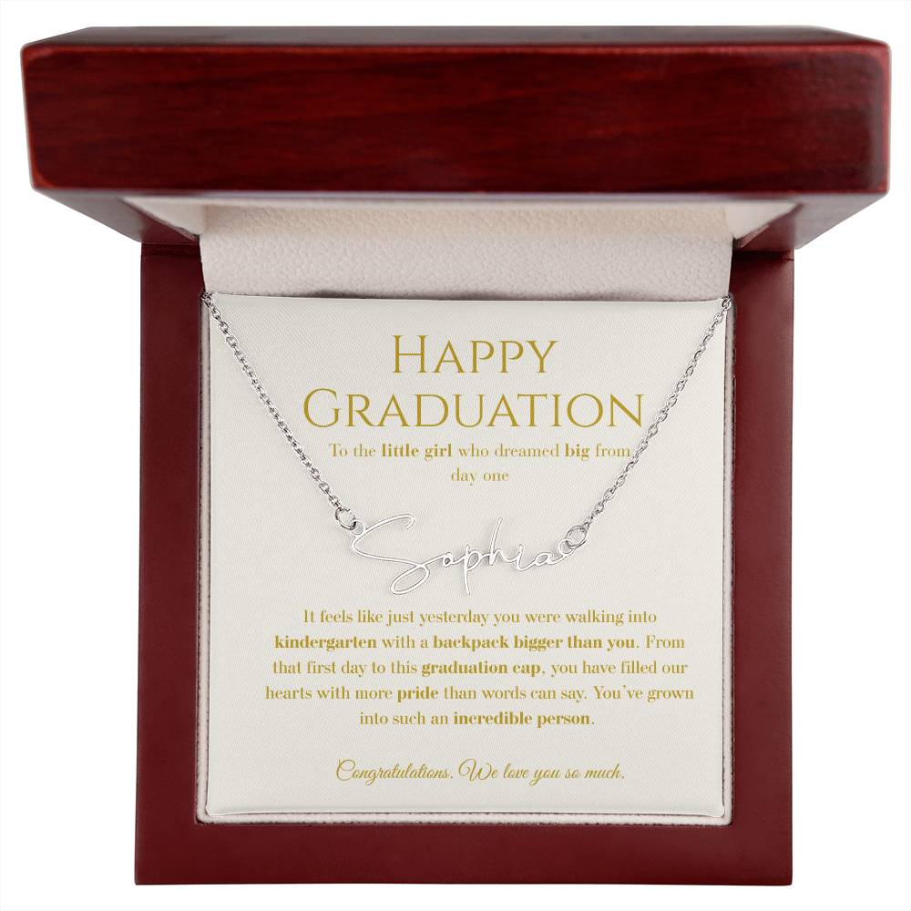 Personalized Graduation Gift -Signature Name Necklace