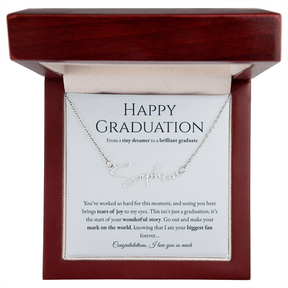 Personalized Graduation Gift -Signature Name Necklace