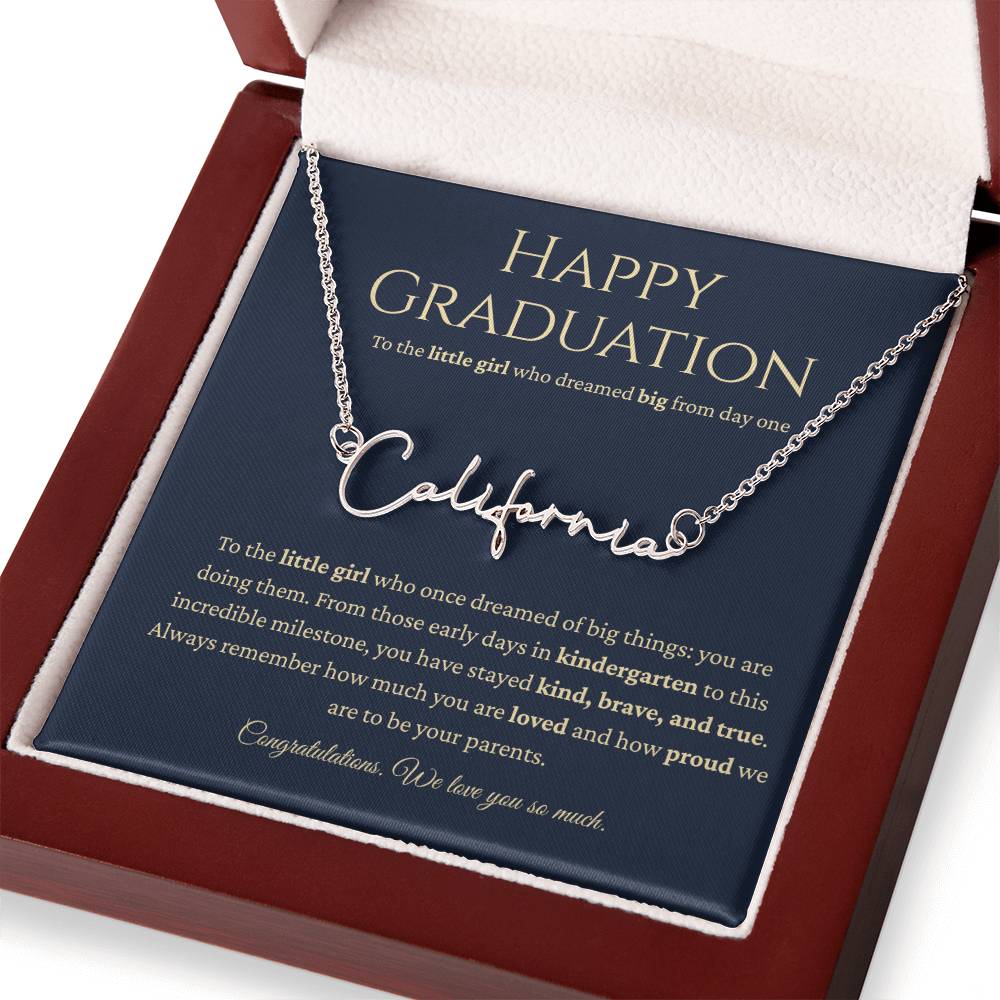 Personalized Graduation Gift -Signature Name Necklace
