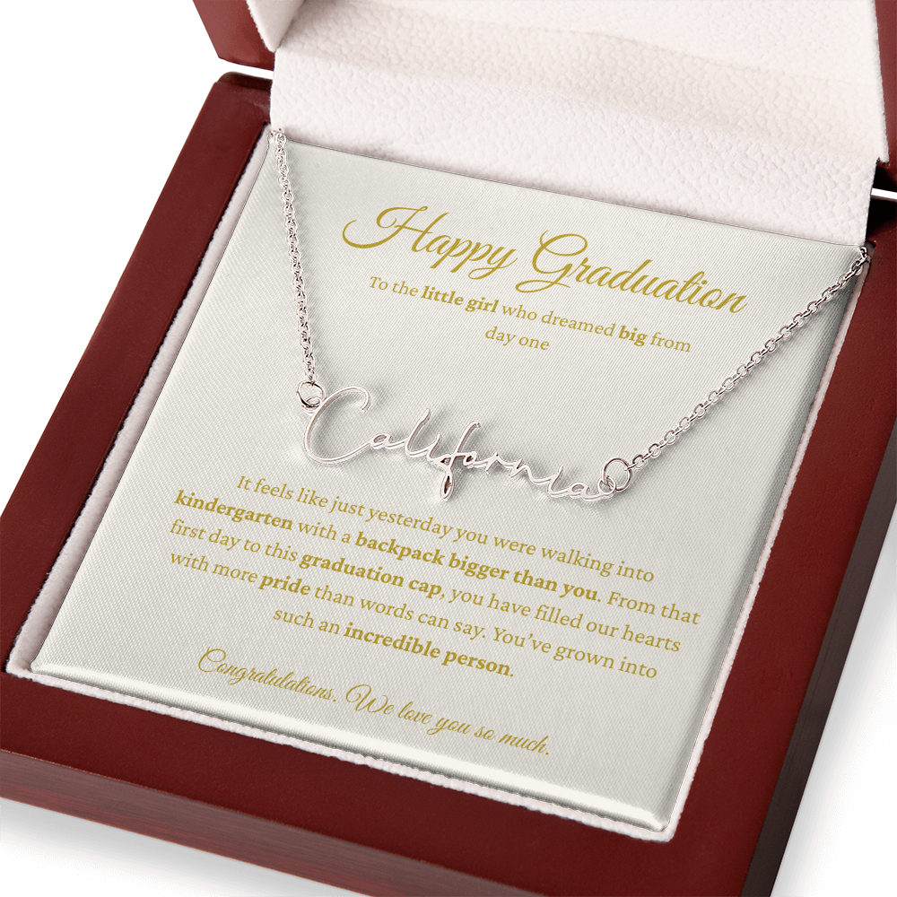 Personalized Graduation Gift - Signature Name Necklace