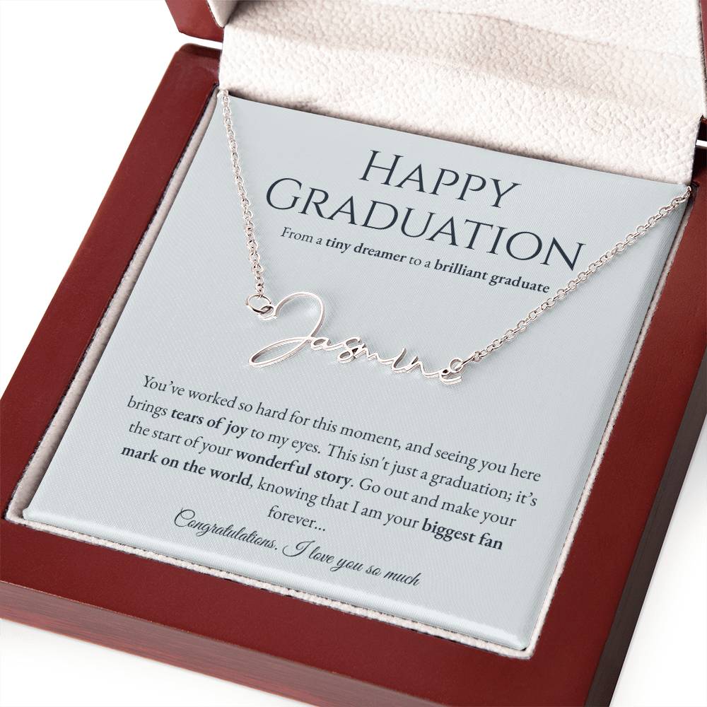 Personalized Graduation Gift -Signature Name Necklace