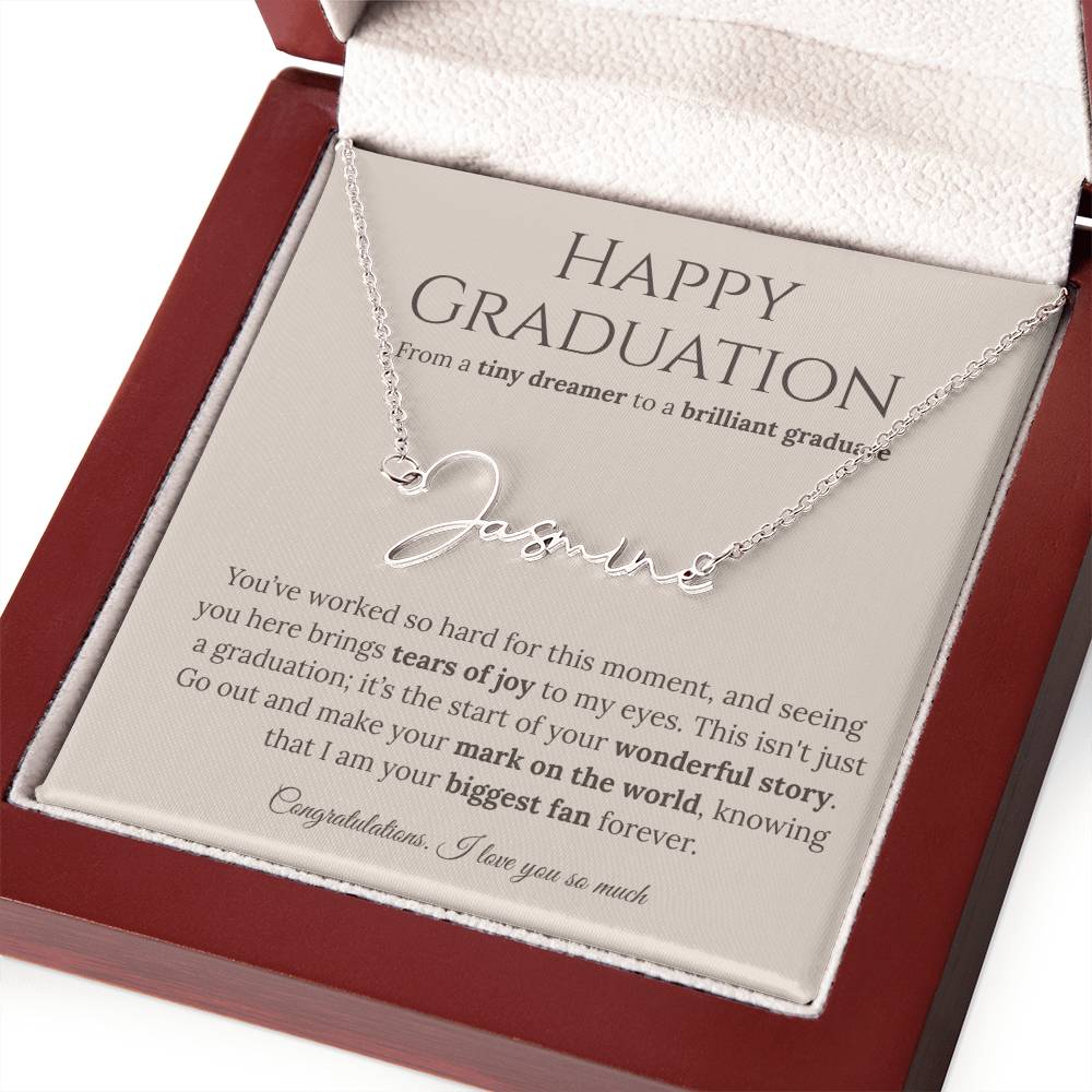 Personalized Graduation Gift -Signature Name Necklace