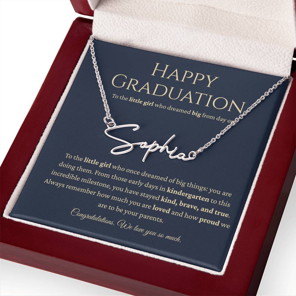 Personalized Graduation Gift -Signature Name Necklace