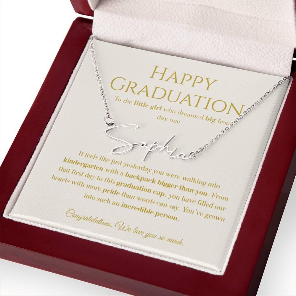 Personalized Graduation Gift -Signature Name Necklace