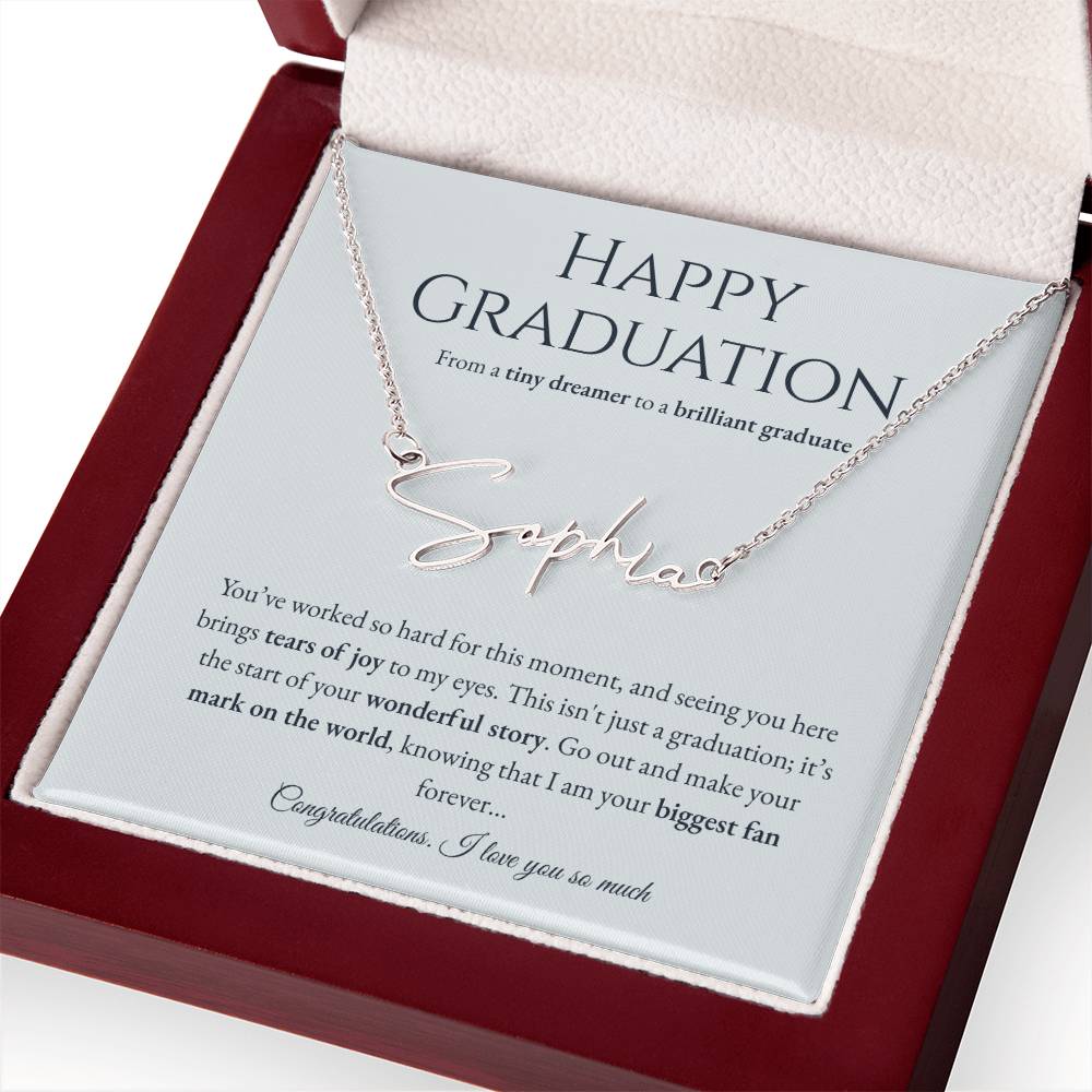Personalized Graduation Gift -Signature Name Necklace