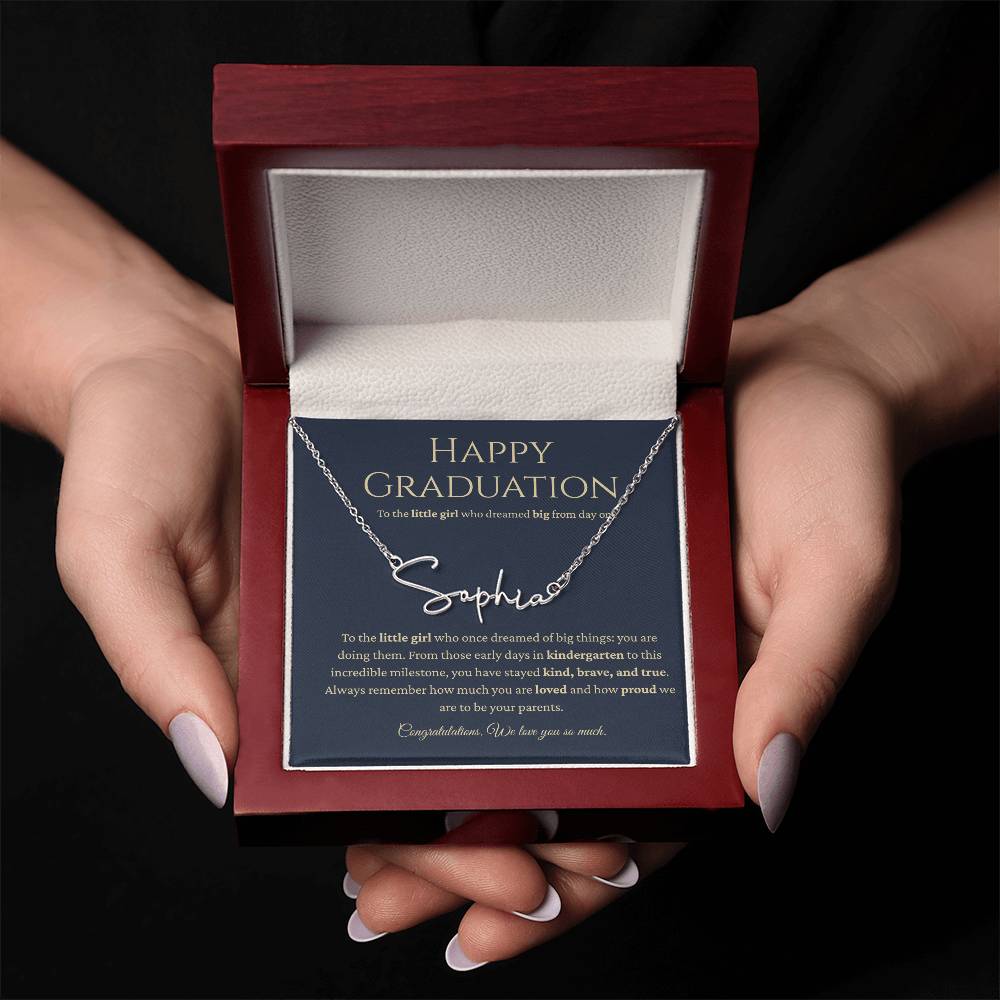 Personalized Graduation Gift -Signature Name Necklace