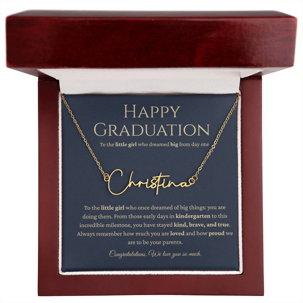 Personalized Graduation Gift -Signature Name Necklace