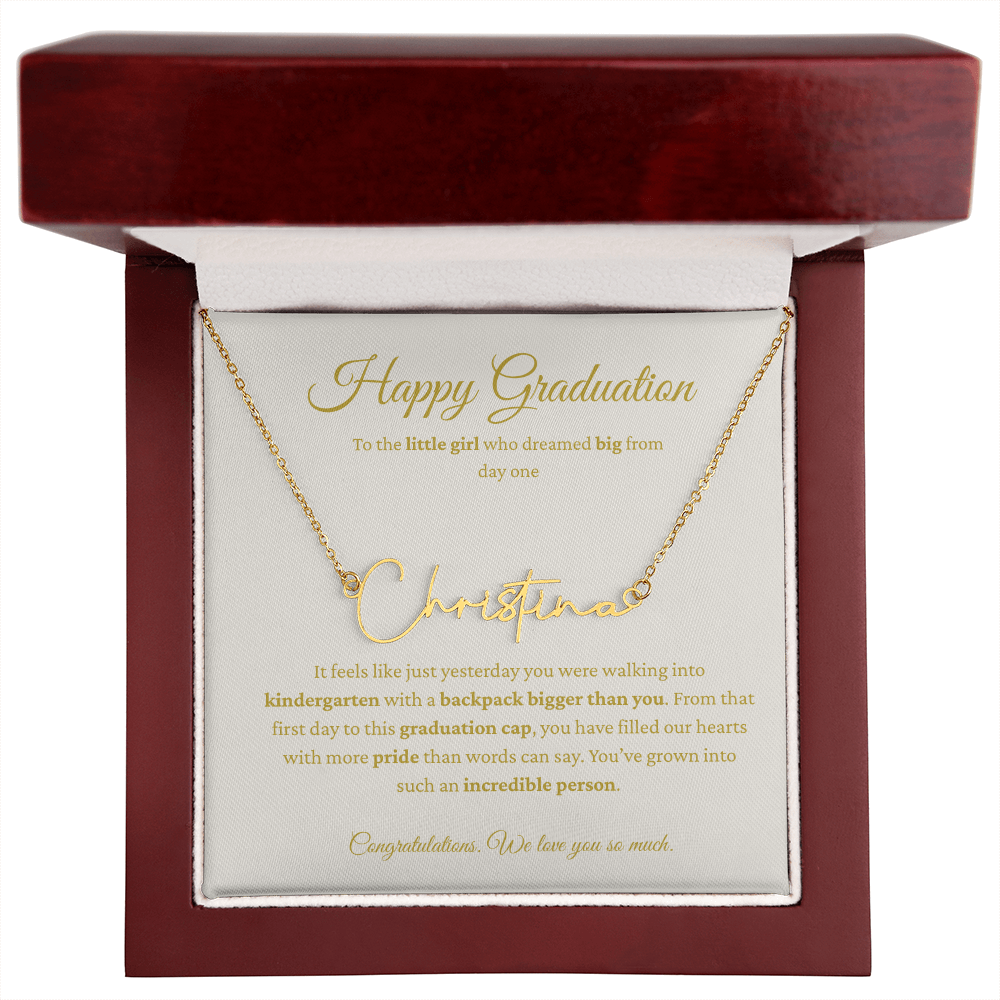 Personalized Graduation Gift - Signature Name Necklace
