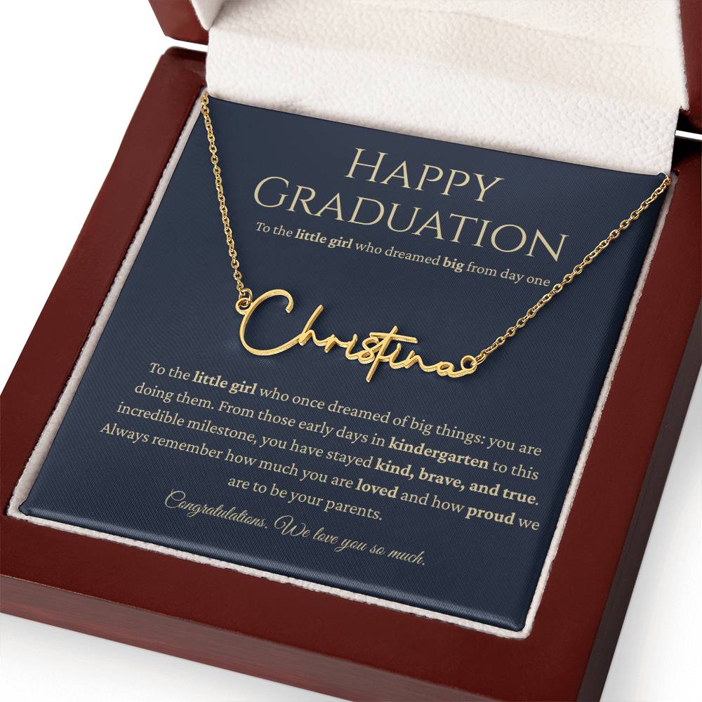 Personalized Graduation Gift -Signature Name Necklace