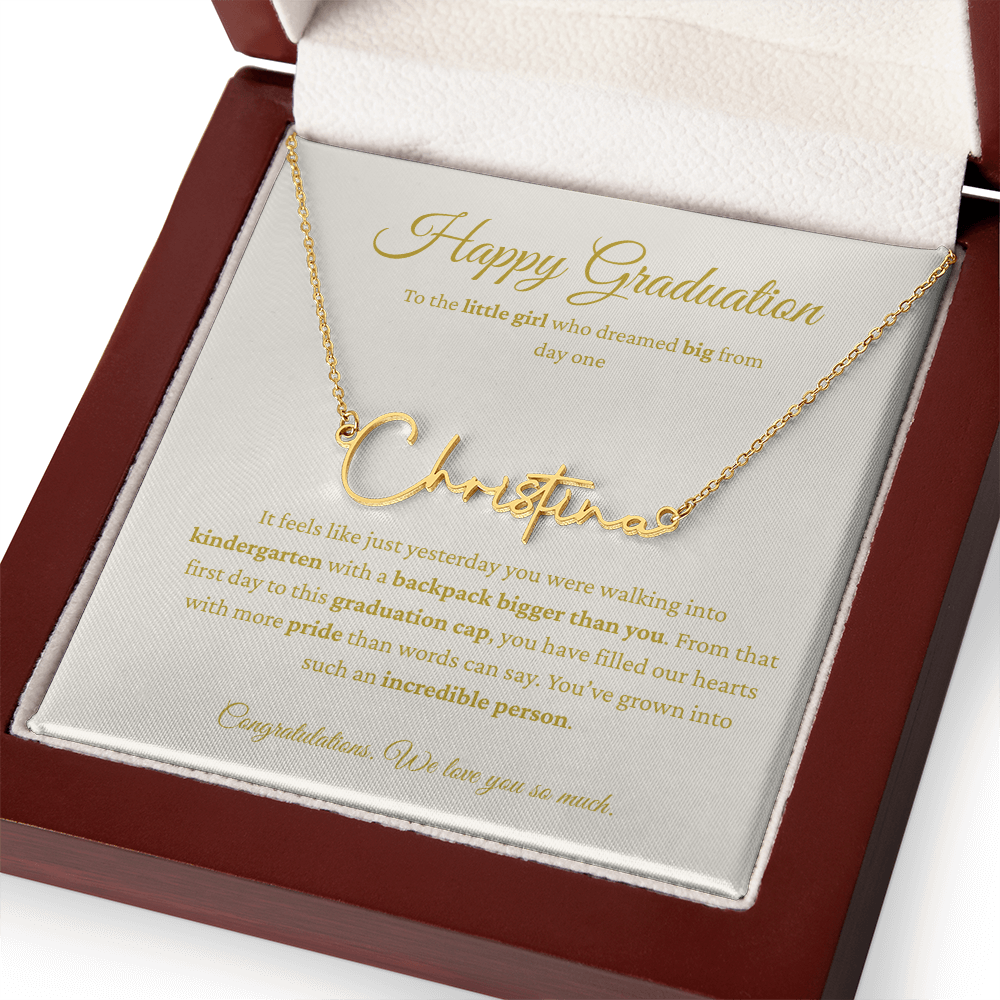 Personalized Graduation Gift - Signature Name Necklace