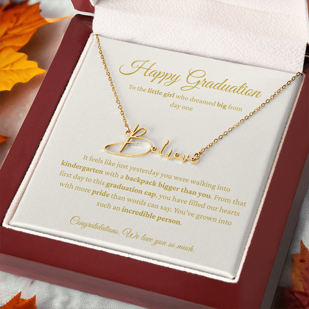 Personalized Graduation Gift - Signature Name Necklace