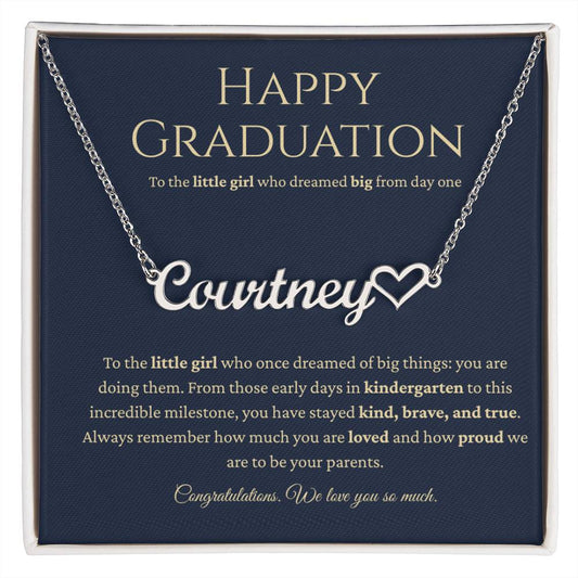 Happy Graduation: Personalized Name Necklace for Your Little Girl