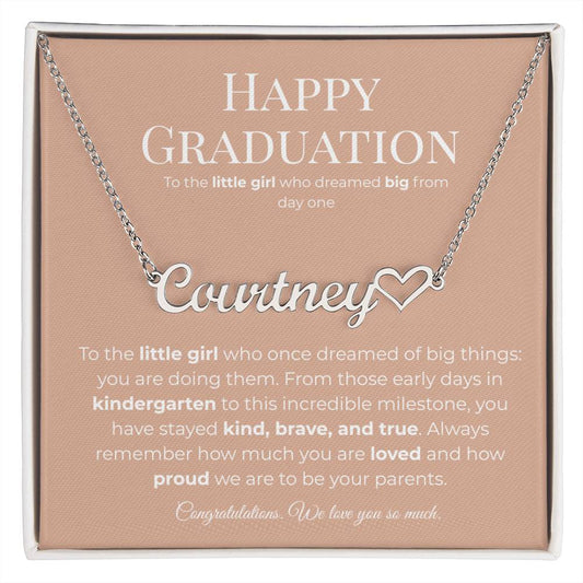 Happy Graduation: Personalized Name Necklace for Your Little Girl