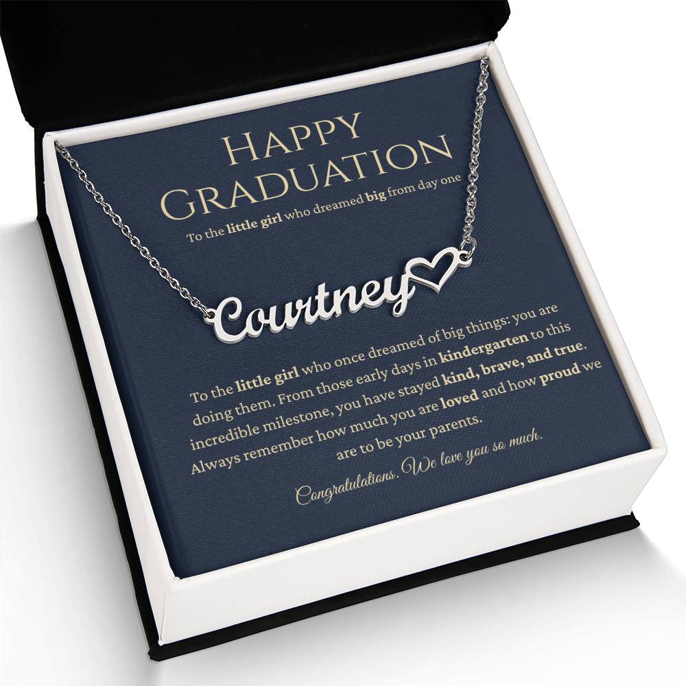 Happy Graduation: Personalized Name Necklace for Your Little Girl