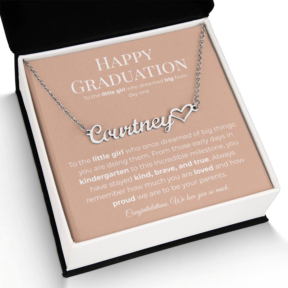 Happy Graduation: Personalized Name Necklace for Your Little Girl