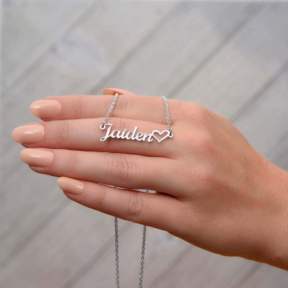 Personalized Graduation Gift for Daughter - Custom Name Necklace with Message Card