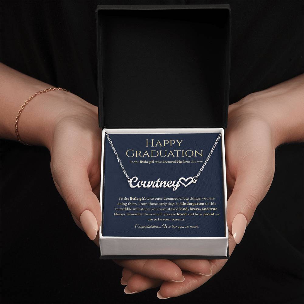 Happy Graduation: Personalized Name Necklace for Your Little Girl
