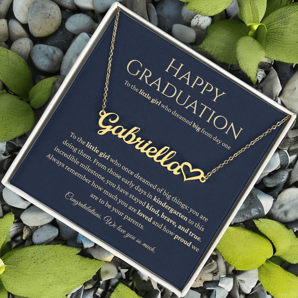 Happy Graduation: Personalized Name Necklace for Your Little Girl