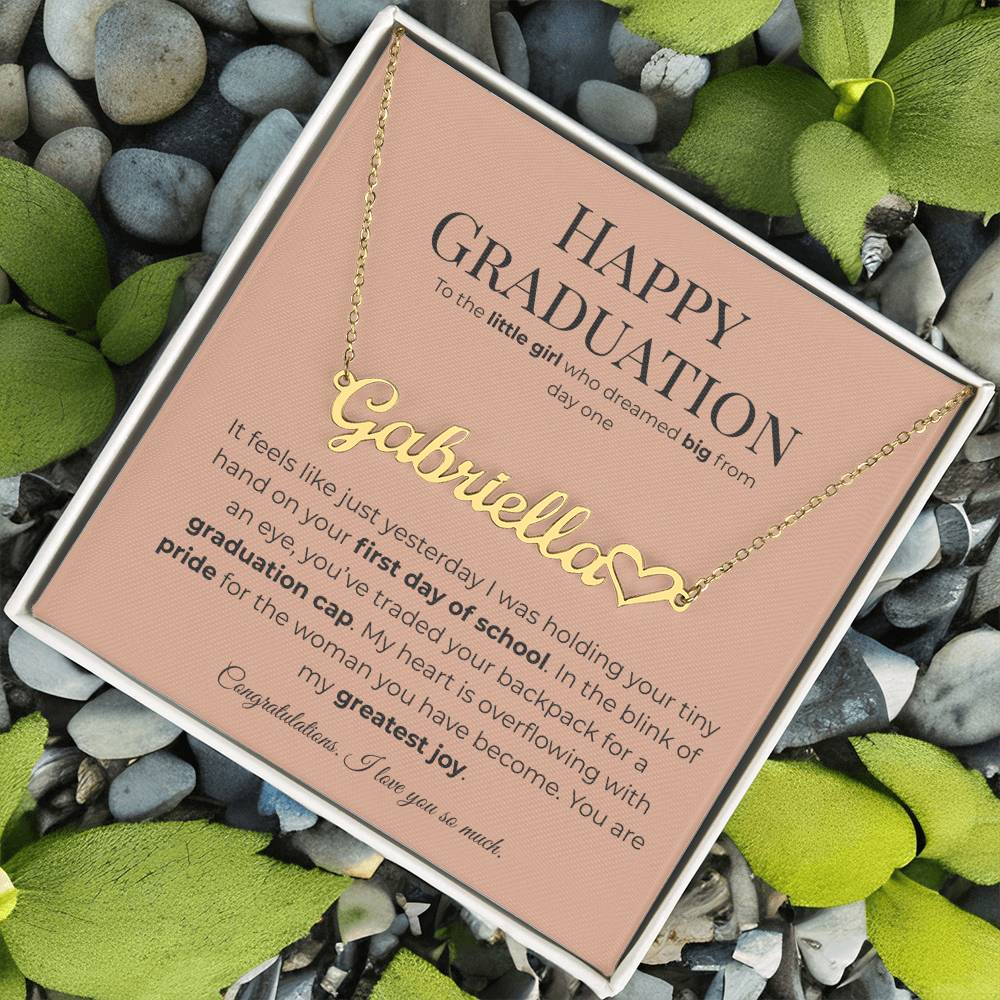 Happy Graduation: Personalized Name Necklace for Your Little Girl