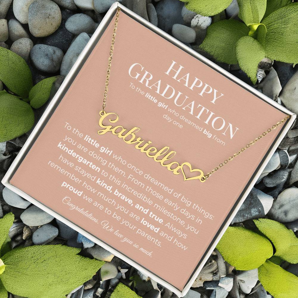 Happy Graduation: Personalized Name Necklace for Your Little Girl