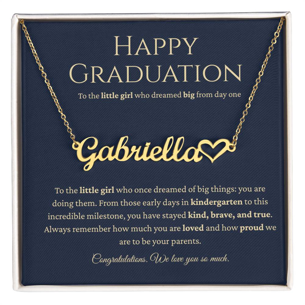 Happy Graduation: Personalized Name Necklace for Your Little Girl
