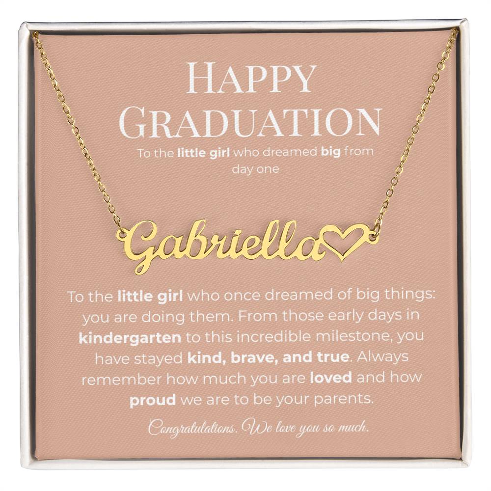 Happy Graduation: Personalized Name Necklace for Your Little Girl