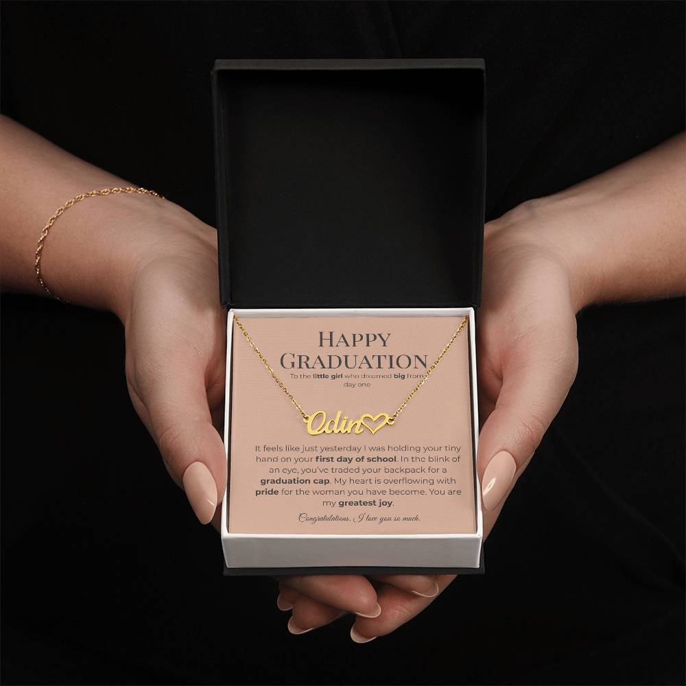 Happy Graduation: Personalized Name Necklace for Your Little Girl