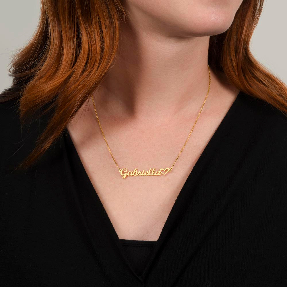 Personalized Graduation Gift for Daughter - Custom Name Necklace with Message Card