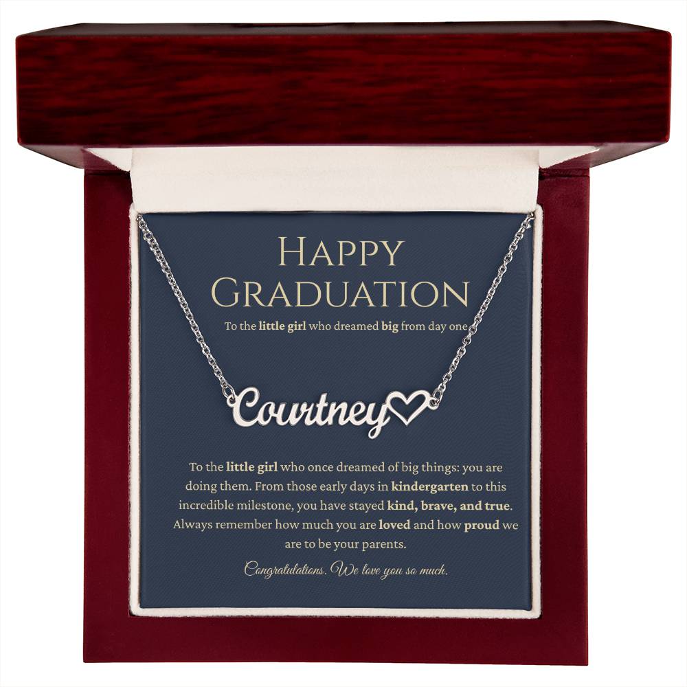Happy Graduation: Personalized Name Necklace for Your Little Girl