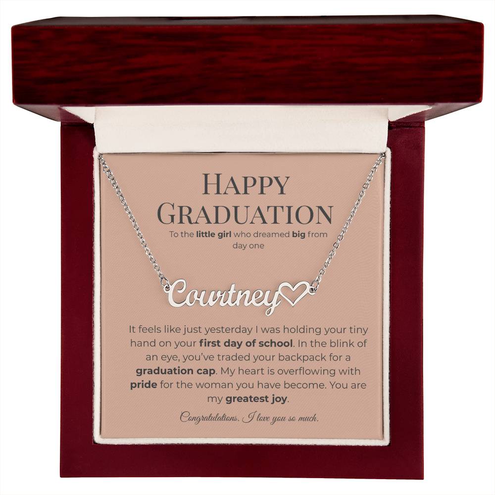 Happy Graduation: Personalized Name Necklace for Your Little Girl