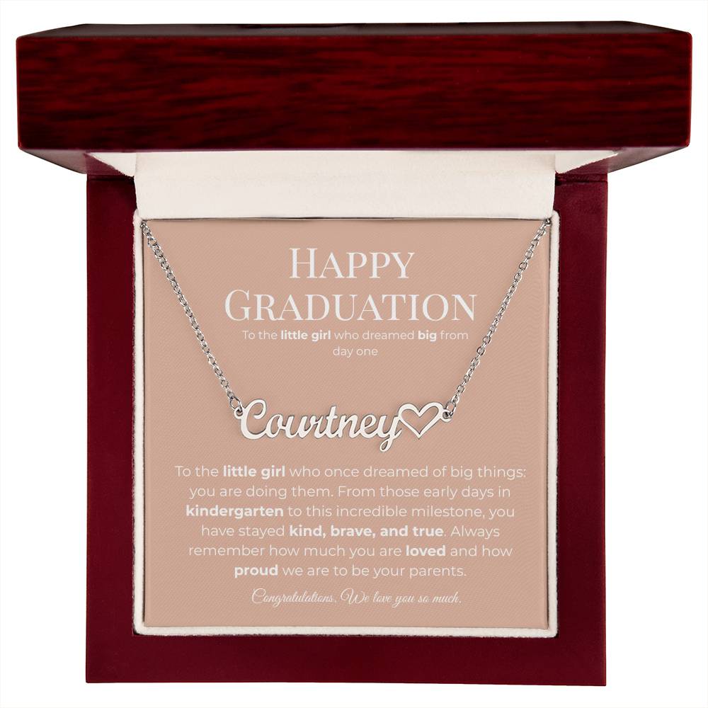Happy Graduation: Personalized Name Necklace for Your Little Girl