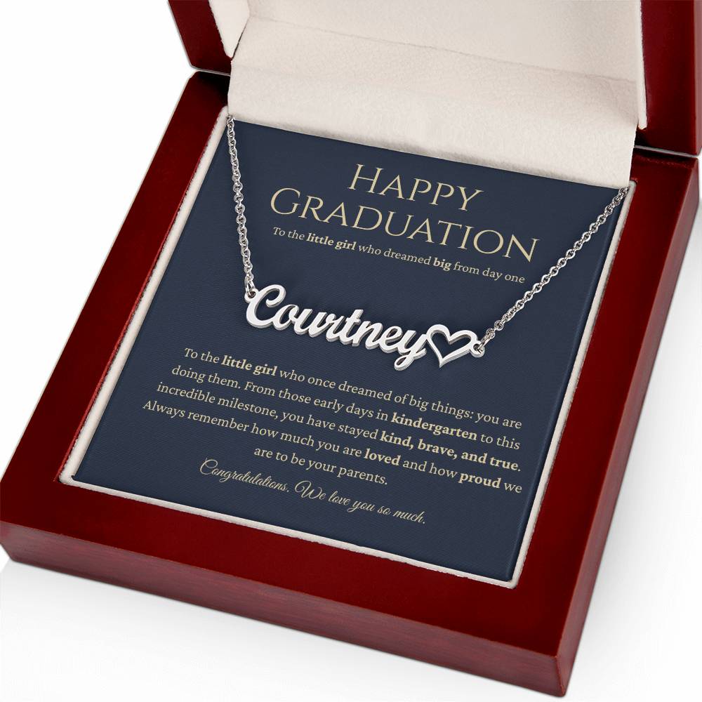 Happy Graduation: Personalized Name Necklace for Your Little Girl