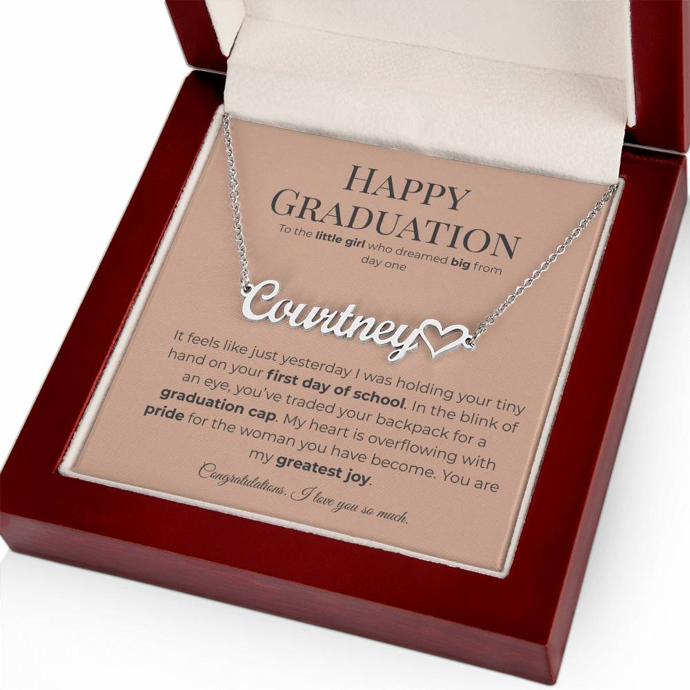 Happy Graduation: Personalized Name Necklace for Your Little Girl