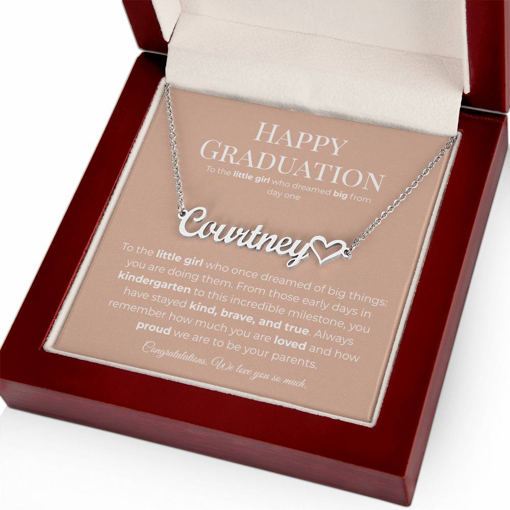 Happy Graduation: Personalized Name Necklace for Your Little Girl