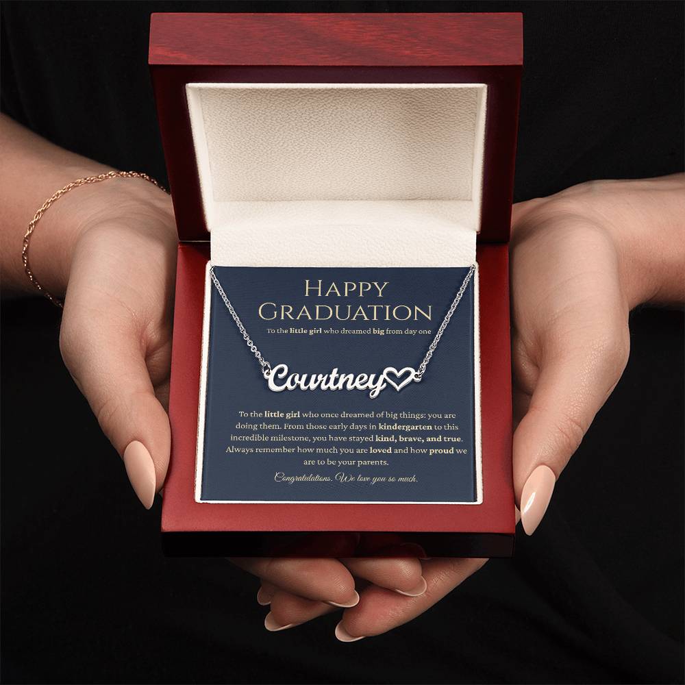 Happy Graduation: Personalized Name Necklace for Your Little Girl
