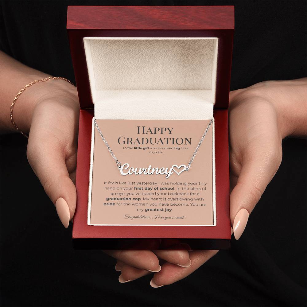 Happy Graduation: Personalized Name Necklace for Your Little Girl
