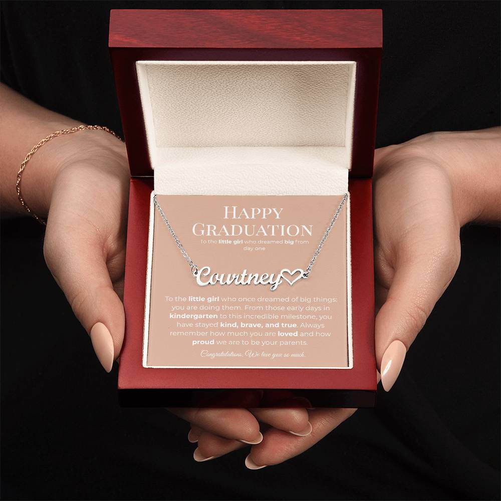 Happy Graduation: Personalized Name Necklace for Your Little Girl