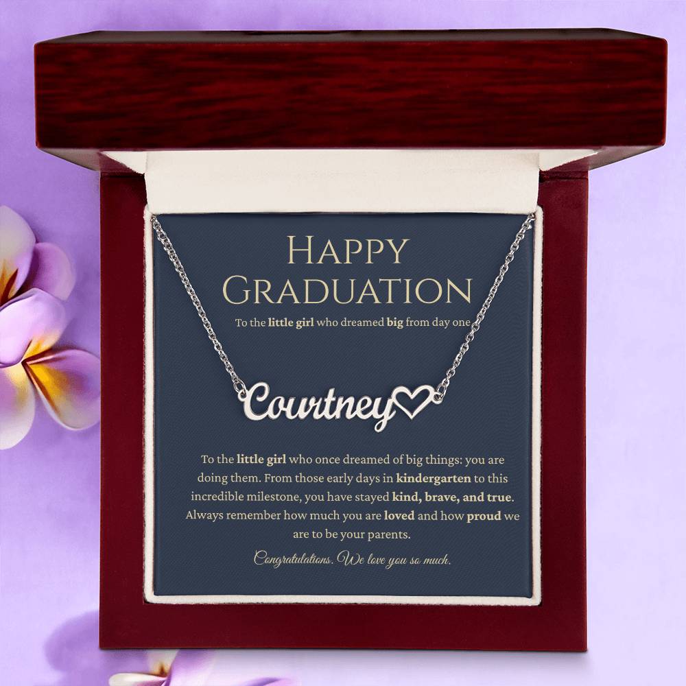 Happy Graduation: Personalized Name Necklace for Your Little Girl