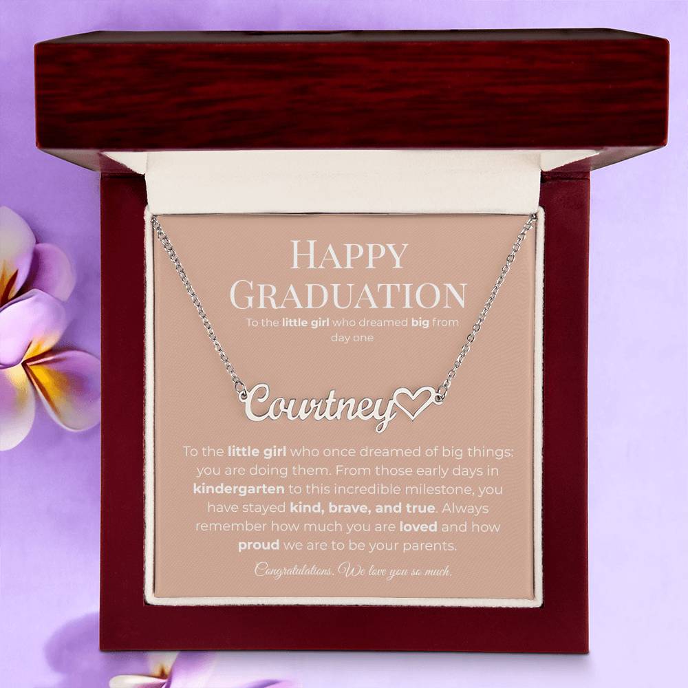 Happy Graduation: Personalized Name Necklace for Your Little Girl