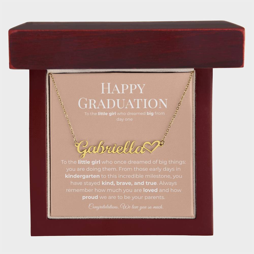 Happy Graduation: Personalized Name Necklace for Your Little Girl